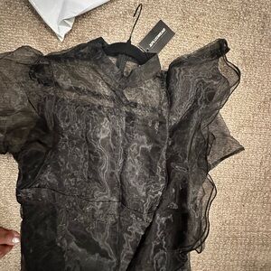 Zara Sheer Black High Low Dress